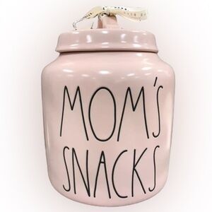 Rae Dunn Mom’s Snacks Pink Canister